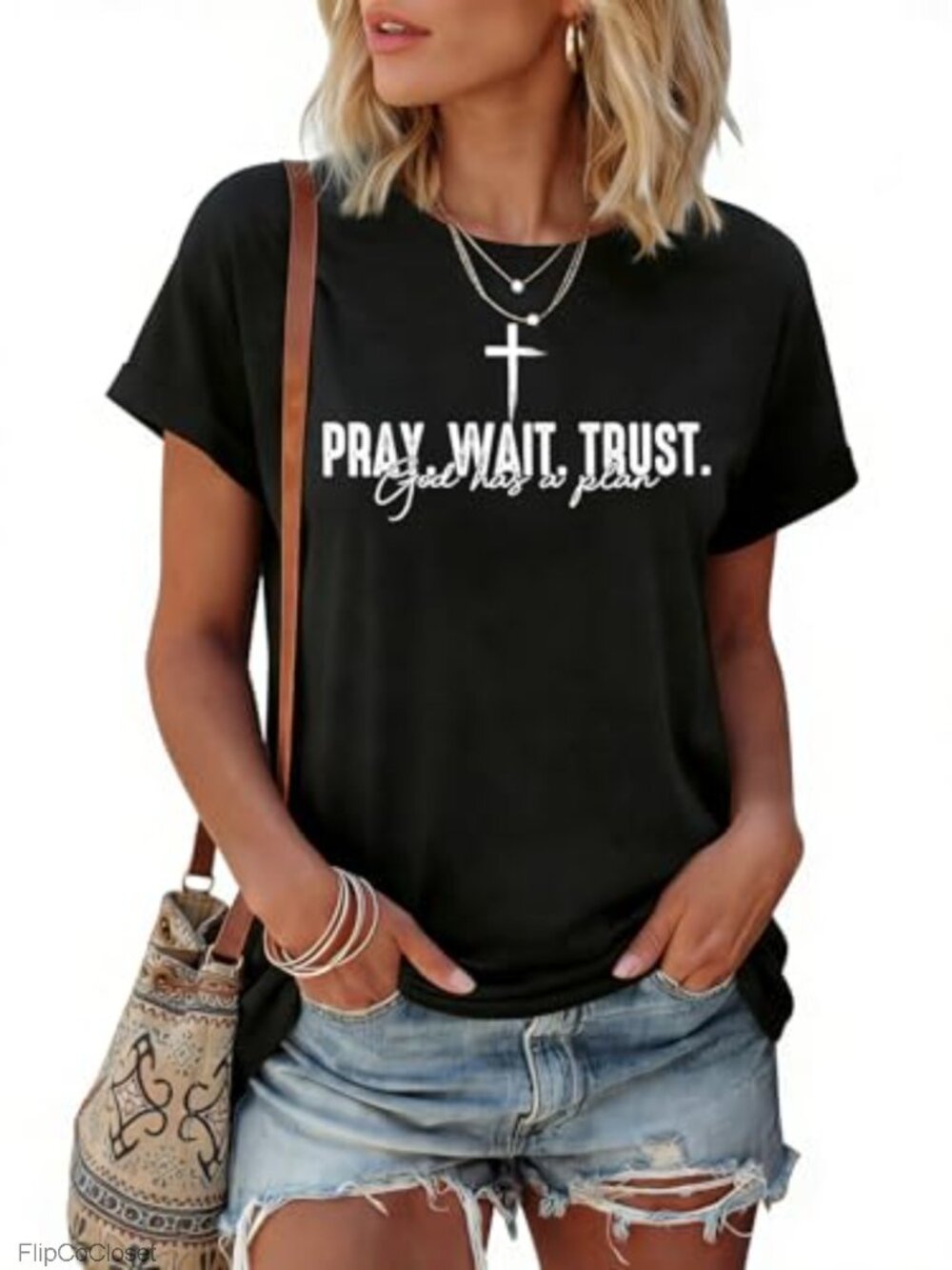Christian Graphic Tee Women Faith Jesus Shirt Crew Neck Short Sleeve